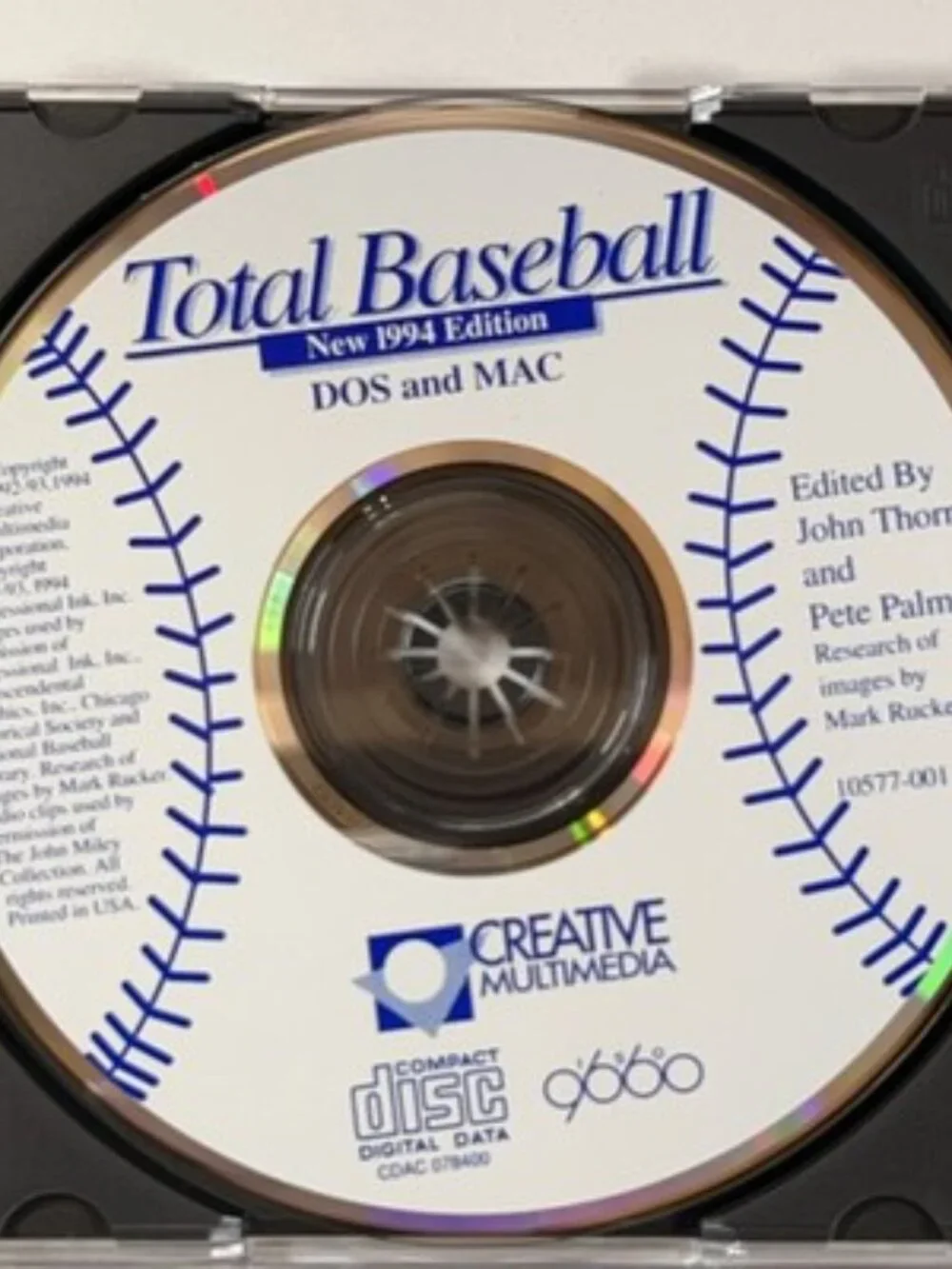 Total Baseball New 1994 Edition CD-ROM (PC DOS/Mac) Creative Multimedia